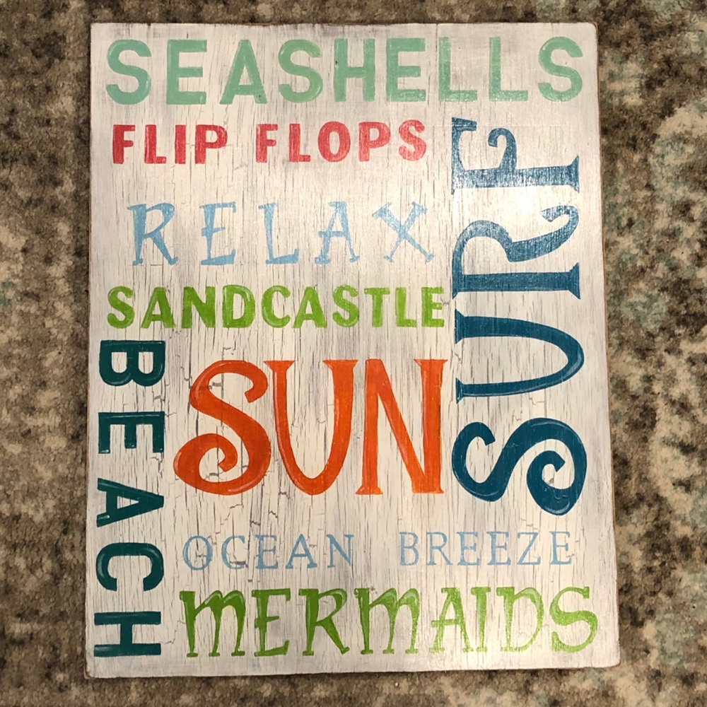 Beach themed word picture
